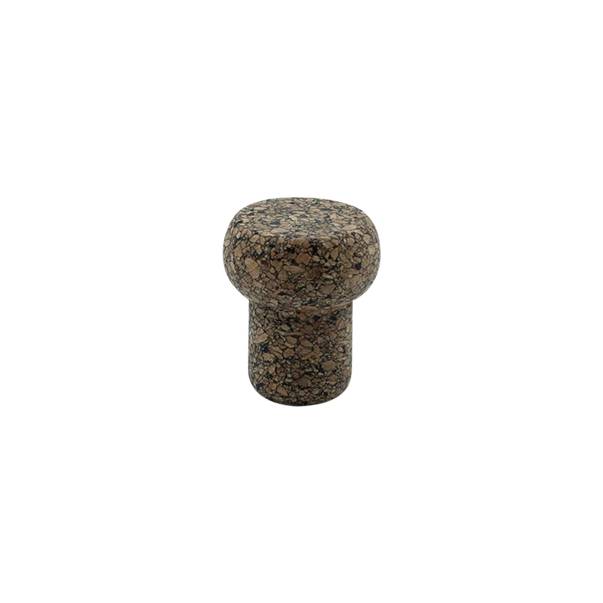 Griffkorken 'Barrel' 19,5 mm, Corkcoal, für Mündung: Kork